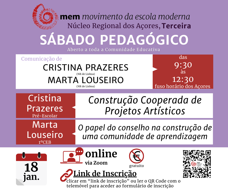 Cartaz do Sábado Pedagógico de janeiro.2025